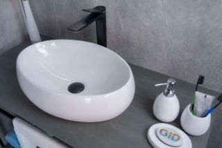 Раковина Gid N9030b 51115 накладная белая 48x34x15